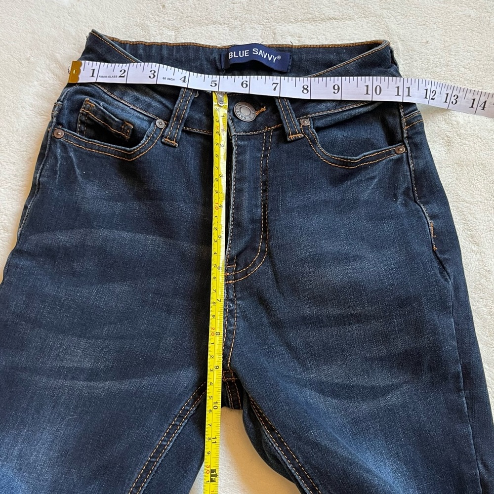 BLUE SAVVY WOMENS DARK WASH JEANS - Picture 6 of 10